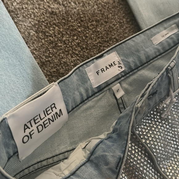 FRAME Atelier Le Jane Crystal Jeans SIZE 27 - Picture 10 of 13